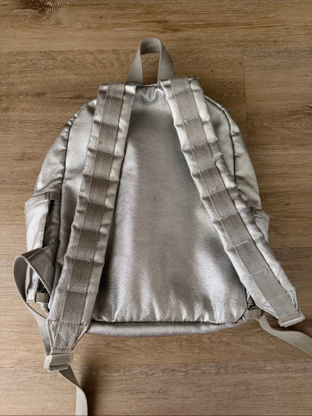 STATE Silver Metallic Kane Backpack
